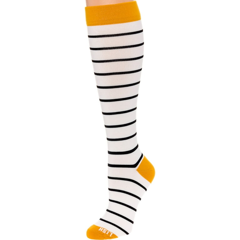 LISH Women's Striped Knee High 15-25 mmHg Compression Socks LISH Women's Striped Knee High 15-25 mmHg Compression Socks